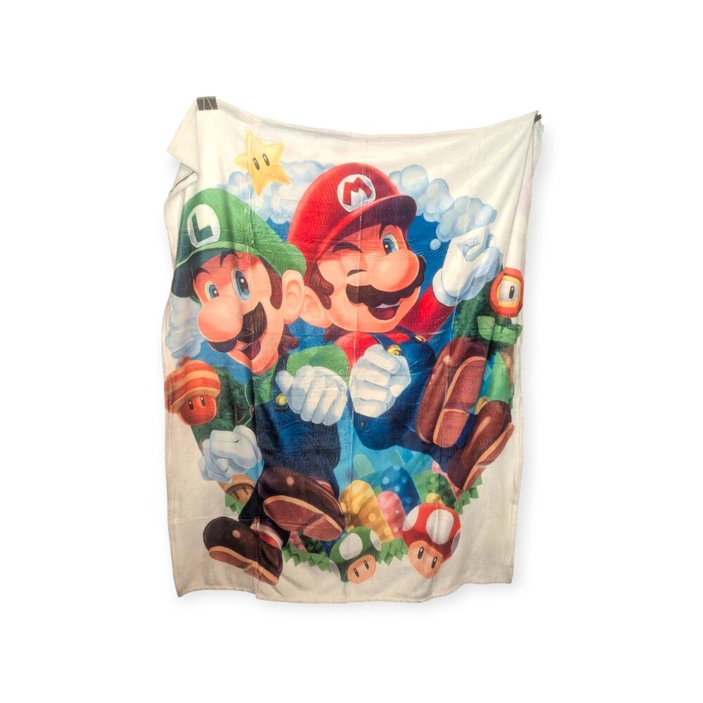 Super Mario and Luigi Throw Blanket Soft Comfy